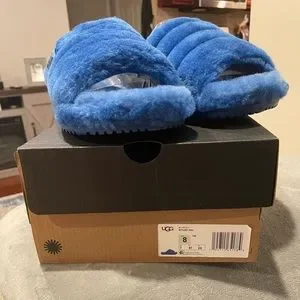 NWOT Ugg Men’s Fluff You Slippers in Royal Blue Men’s Size 8/Women’s 10 UGG Fluff You - Little main image 4